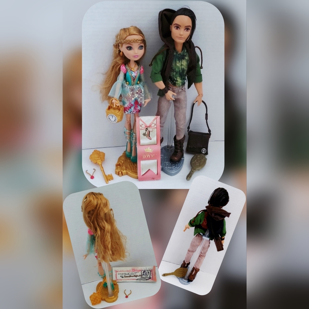 Ever After High Charming Ashlynn & Hunter Doll Duo with Accessories (LN)